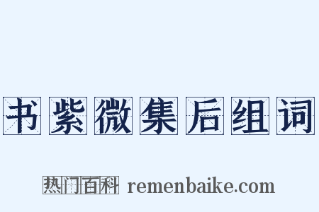 书紫微集后组词是什么意思的图片